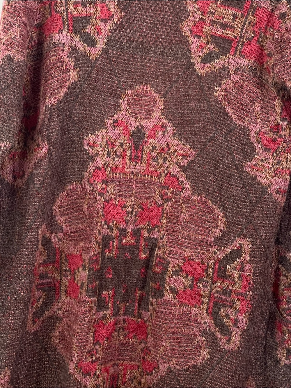 Christian Siriano New York Long Boho Knit Cardigan Duster Size L - Picture 2 of 8